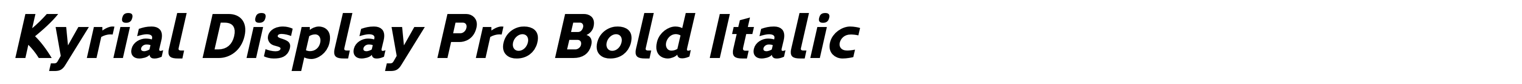 Kyrial Display Pro Bold Italic